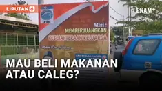 Unik! Warung Makan di Sidoarjo Promosi ala Caleg
