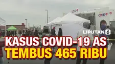 Kasus harian corona di Amerika Serikat mencetak rekor baru. Dalam sehari tercatat 465 ribu lebih kasus harian positif Corona.
