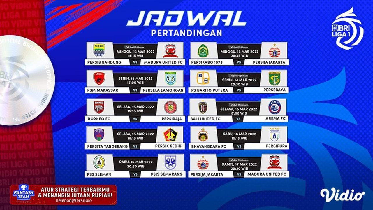 Jadwal dan Link Live Streaming BRI Liga 1  Pekan ke-30 di Vidio