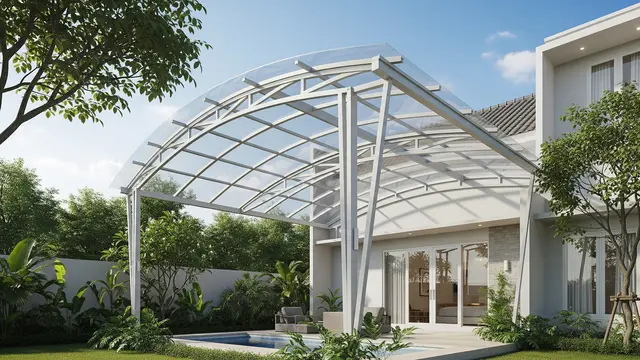 6 Model Kanopi Teras Unik Bentuk Melengkung untuk Rumah Modern, Estetik dan Elegan