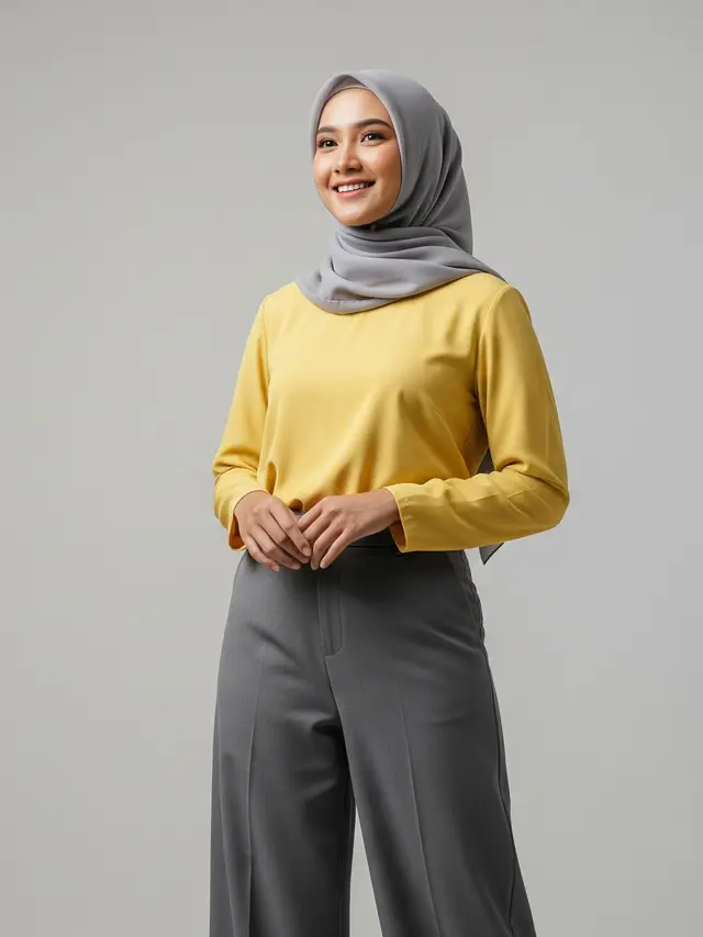 Jilbab Warna Abu-abu