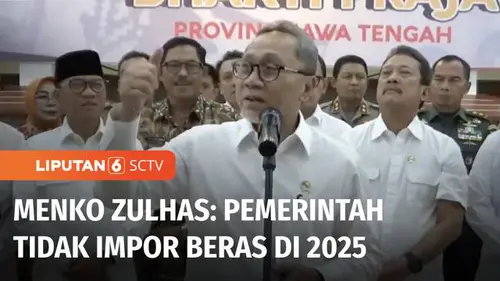 VIDEO: Pemerintah Sepakat Tak Impor Beras, Jagung, Gula, dan Garam di 2025