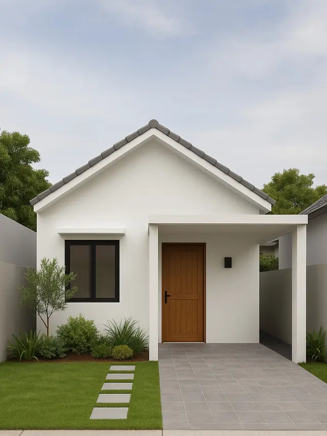 Model Rumah dengan Carport Kecil di Gang Sempit (Image by ChatGPT)