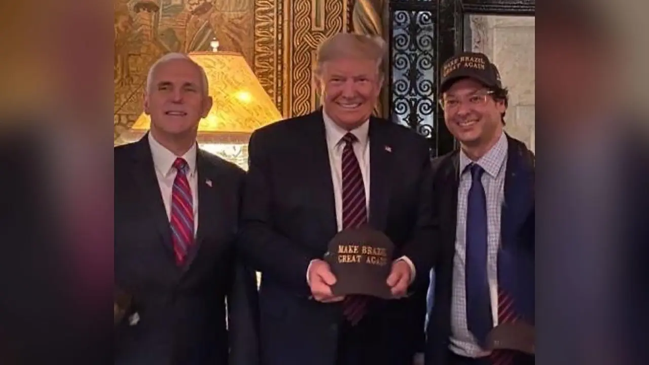 Unggahan Fabio Wajngarten lima hari lalu di akun Instagramnya saat berfoto dengan Presiden AS Donald Trump (Instagram/@fabiowajngarten)
