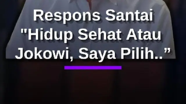 Jokowi Siap Gaspol Keliling Indonesia: Kalau Ada Pilihan, Saya Mau Hidup Sehat
