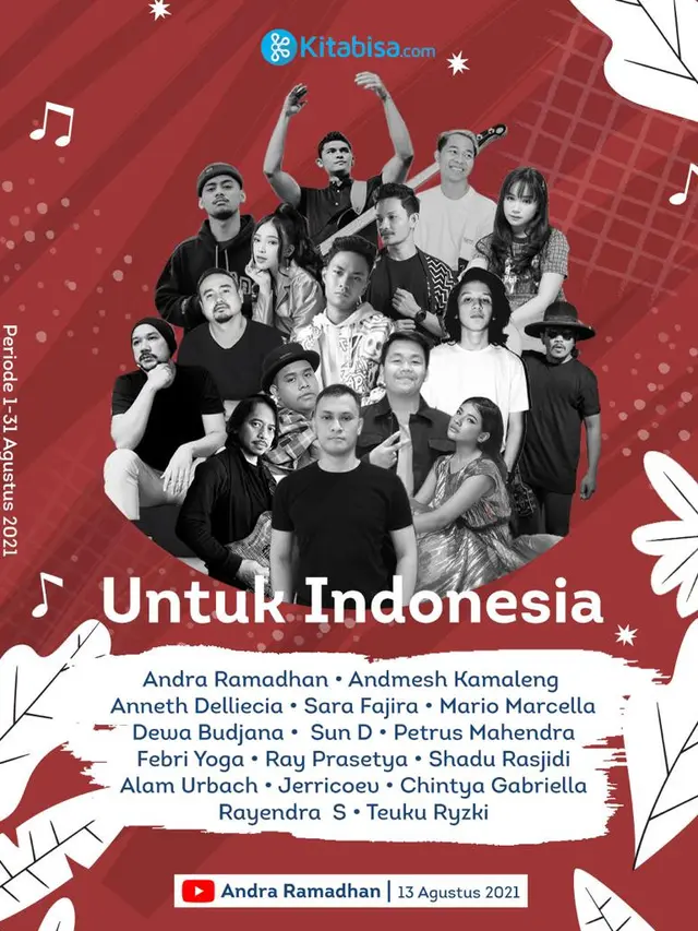 Para penyanyi yang menyanyikan lagu Untuk Indonesia