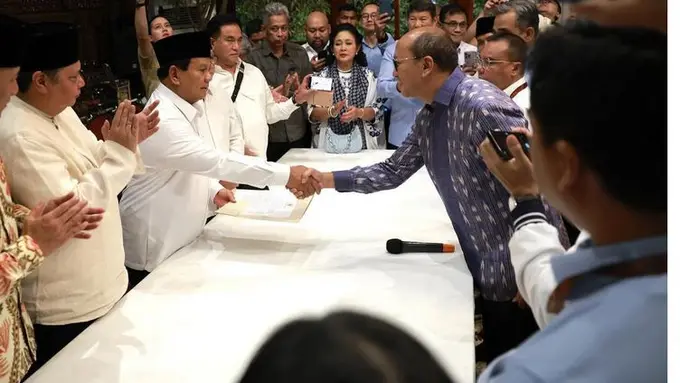 Titiek Soeharto saat Hadir di Pidato Kemenangan Prabowo
