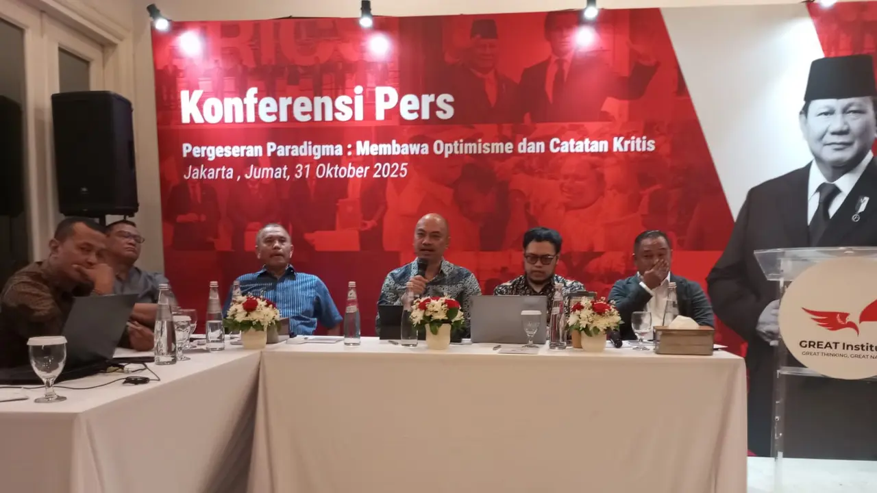 Lembaga kajian teknologi, ekonomi, dan politik Great Institute mengungkap hasil survei terhadap kinerja satu tahun terakhir pemerintahan Presiden Prabowo Subianto (Istimewa)