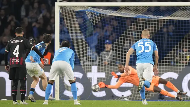 Foto: Melihat Aksi Rafael Leao dan Mike Maignan Saat Membawa AC Milan Menyingkirkan Napoli di Liga Champions
