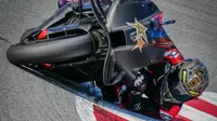 Momen Jorge Martin debut mengendarai motor Aprilia pada tes MotoGP Barcelona. (X/MotoGP)