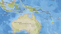 Gempa berkekuatan 7,0 Skala Ritcher guncang wilayah New Caledonia (usgs.gov)