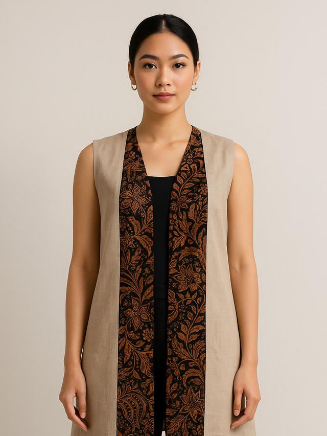 7 Outer Batik Wanita Tanpa Lengan di 2025, Simpel Tapi Tetap Stylish