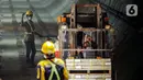 "Pekerjaan pembangunan CP 201 atau Stasiun Thamrin dan Monas fase 2A MRT Jakarta berjalan sesuai jadwal. Per 25 Desember 2023, perkembangan pembangunan telah mencapai 67,26 persen," jelasnya dalam keterangan resmi, Rabu (10/1/2024). (Liputan6.com/Angga Yuniar)