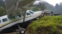 Pesawat Cessna Caravan tergelincir di Bandara Beoga, Papua. (dok Basarnas)