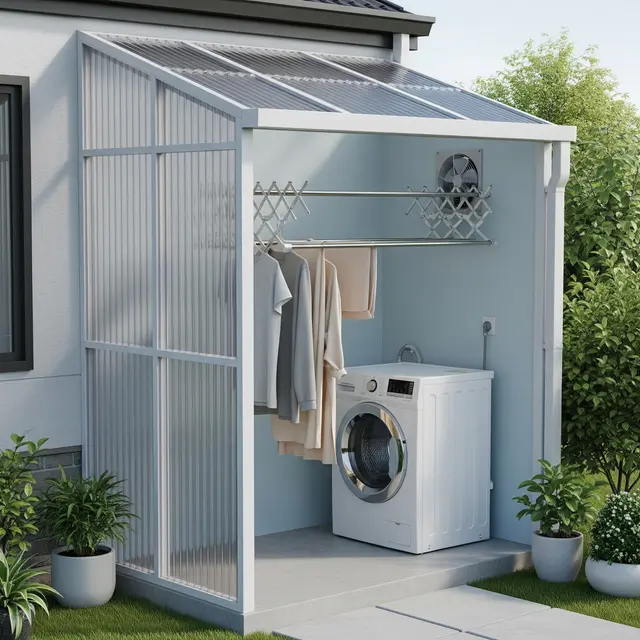 Ide Ruang Cuci Kecil 1×2 Meter (Image by Gemini AI)