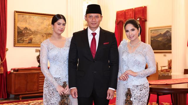 6 Adu Gaya Berkebaya Annisa Pohan dan Nanik Istumawati Dampingi AHY dan Hadi Tjahjanto Dilantik Jadi Menteri