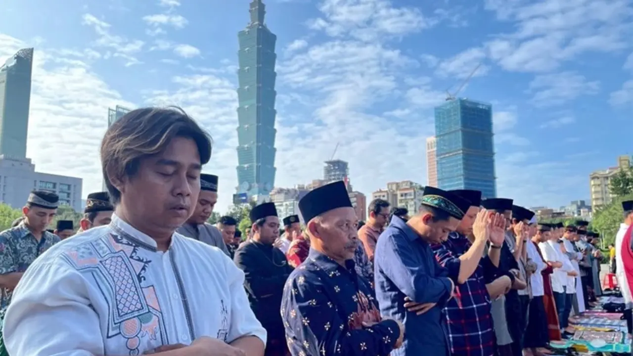Salat Idul Adha di National Dr. Sun Yat-sen Memorial Hall pada Juni 2025. (Sumber Foto : Dokumentasi CNA)