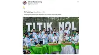 Begini Respons Gibran Rakabuming Raka Ketika Dikirimin Foto Cak Imin Potong Tumpeng di IKN