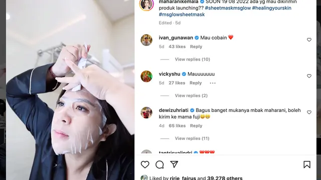 Unggahan Maharani Kemala. (Foto: Dok. Instagram @maharanikemala)