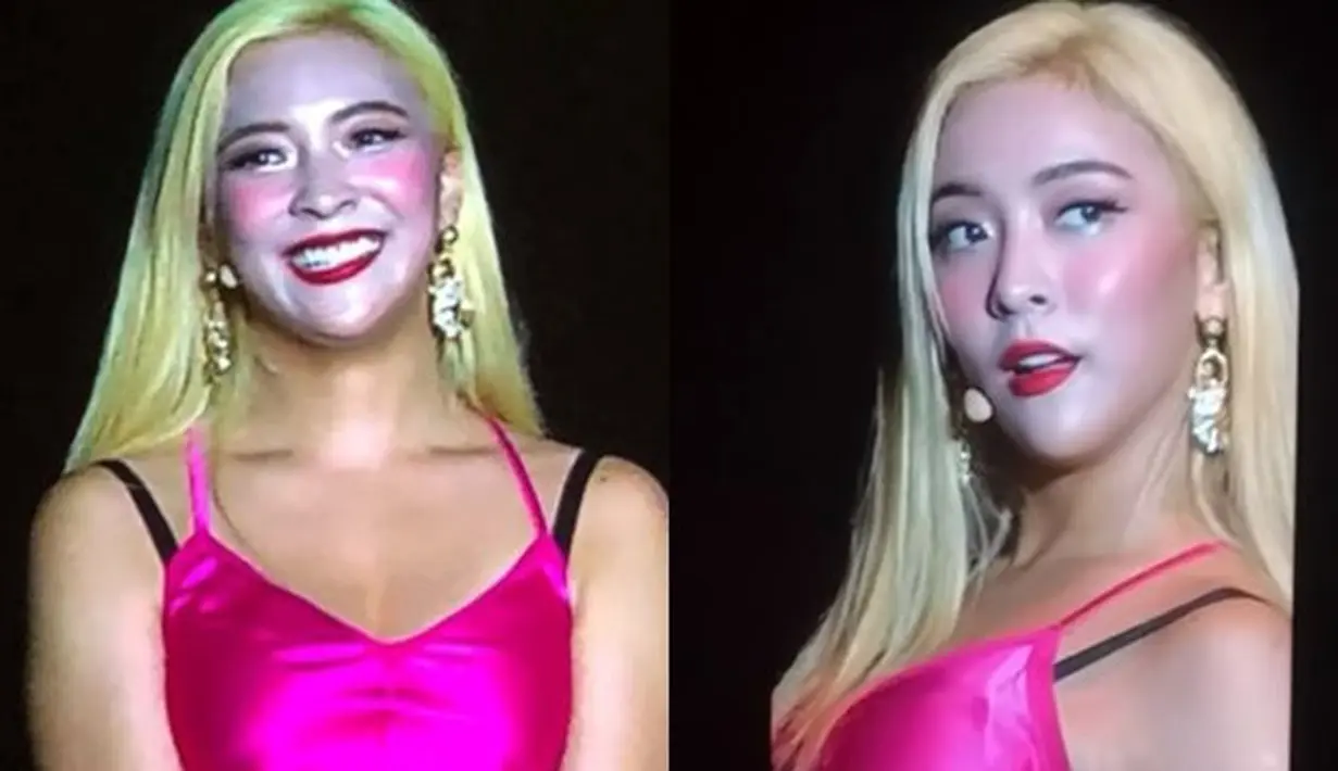 Ini adalah penampilan Luna f(x) saat tampul solo di Thailand. Sayangnya makeup Luna tak mendukung penampilannya. (Foto: Kpop Zone/KapanLagi)