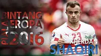 5 aksi terbaik Xherdan Shaqiri gelandang bersama Stoke City musim lalu. Ia cetak assist untuk Swiss di laga perdana Piala Eropa 2016.