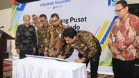 PT Rajawali Nusindo sebagai Member of ID FOOD meresmikan gudang pusat yang terletak di Kawasan Industri GIIC (Greenland International Industrial Center) Kota Deltamas, Jl Cempaka 1 Blok CD No 6, Desa Pasir Ranji, Cikarang Pusat. (Dok Rajawali Nusindo)