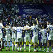 Perayaan pemain Persib Bandung usai mengalahkan Bangkok United di laga AFC Champions League Two. (dok.Persib)