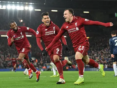 Liverpool memiliki catatan kebobolan hanya 22 kali pada Liga Inggris musim 2018/2019. Catatan itu tak lepas dari jasa penjaga gawang mereka, Alisson yang berhasil torehkan 21 clean sheet. Pada musim itu, The Reds berhasil menempati urutan kedua. (Foto: AFP/Paul Ellis)