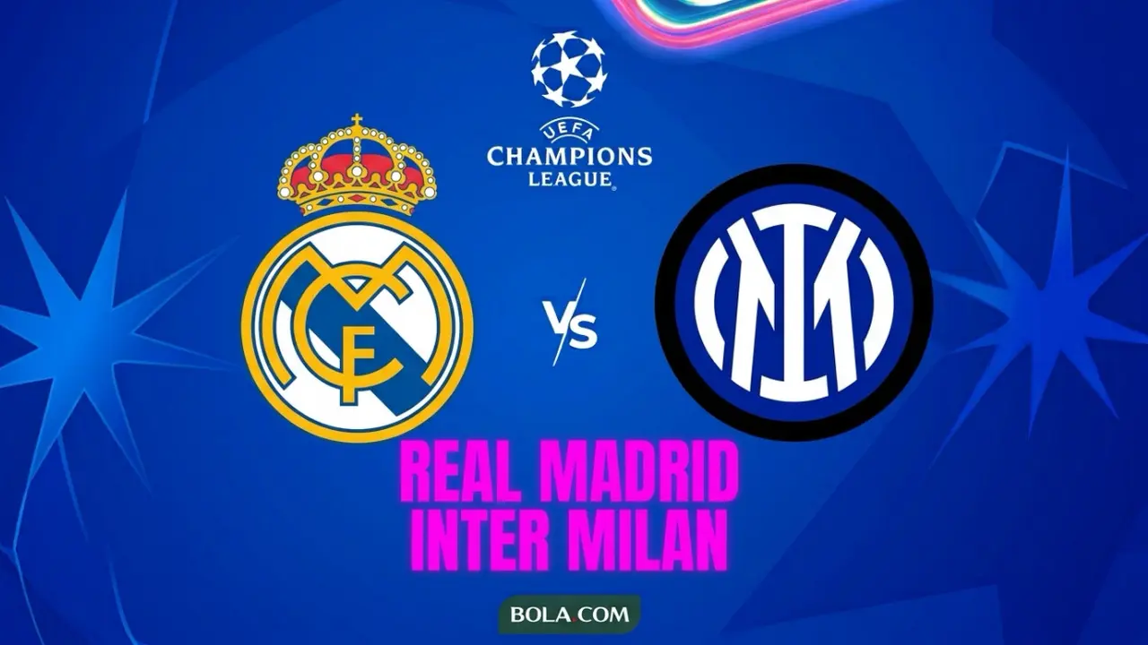 Ilustrasi Real Madrid Vs Inter Milan, Liga Champions