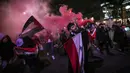 Kelompok ini mengadakan rapat umum lain yang dijadwalkan pada hari Sabtu sore di Galeri Seni Vancouver. Kali ini, mereka menyebutnya sebagai “pawai massal dan unjuk rasa untuk pembebasan Palestina.” (Darryl Dyck/The Canadian Press via AP)