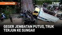 Jembatan Ambrol di Banjarnegara, Truk Bermuatan Pasir Terjun ke Sungai