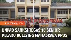 Fakultas Kedokteran Universitas Padjadjaran menjatuhkan sanksi tegas kepada 10 senior pelaku perundungan terhadap mahasiswa Program Pendidikan Dokter Spesialis, dua di antaranya termasuk Dosen atau Konsulen, bahkan dipecat.