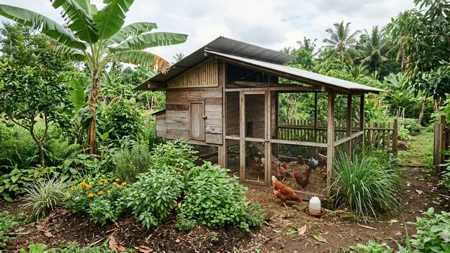 Inspirasi Kandang Ayam dengan Konsep Eco-Friendly (Foto: Gemini AI)