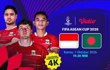 FIFA ASEAN Cup 2026 - Indonesia vs Banglades: Skuad Garuda Unggul di Head-to-Head! Streaming di Vidio