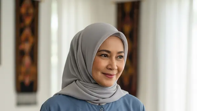 Model Gamis Simple untuk Lansia Tanpa Berlebihan