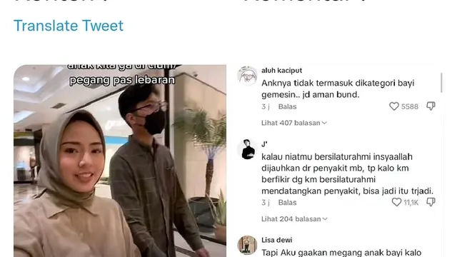 Viral Curhatan Ibu Muda yang Bertanya Cara Biar Anak Tidak Dicium atau Dipegang Pas Lebaran Idul Fitri Malah Dinyinyirin Warganet. Namun, Ibu Ini Mendapat Dukungan dari Warganet di Twitter.