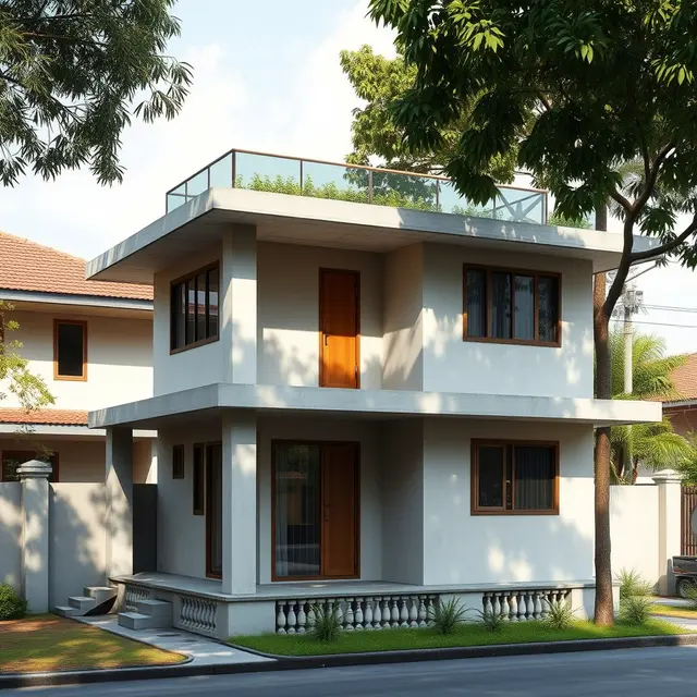 Desain Rumah Tumbuh 2 Lantai Sederhana