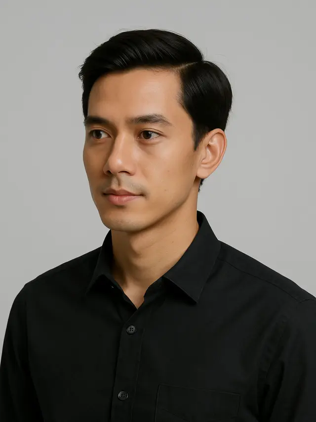 5 Model Rambut Pria Wajah Lonjong Kurus untuk Tampil Keren dan Percaya Diri (sumber: AI)