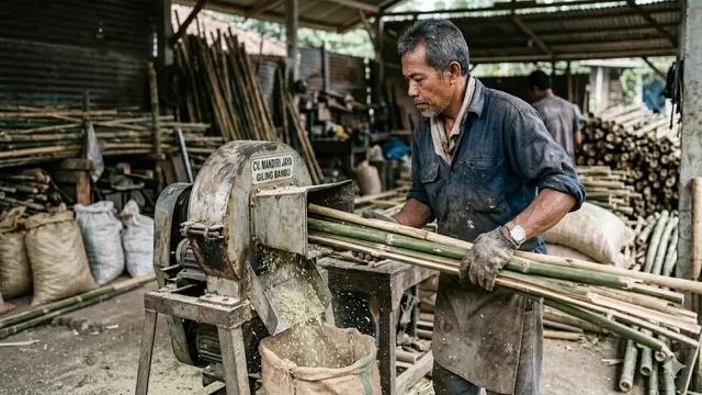 Usaha giling bambu