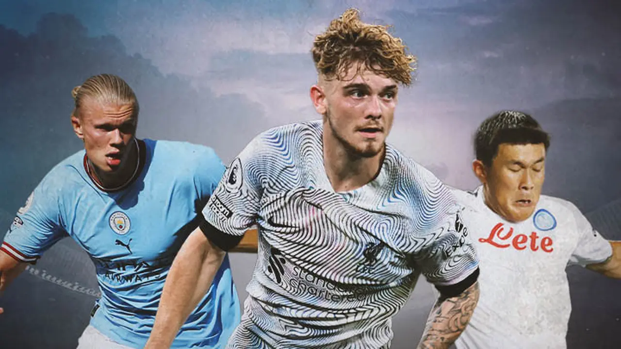 Ilustrasi - Erling Haaland, Harvey Elliott, Kim Min-jae