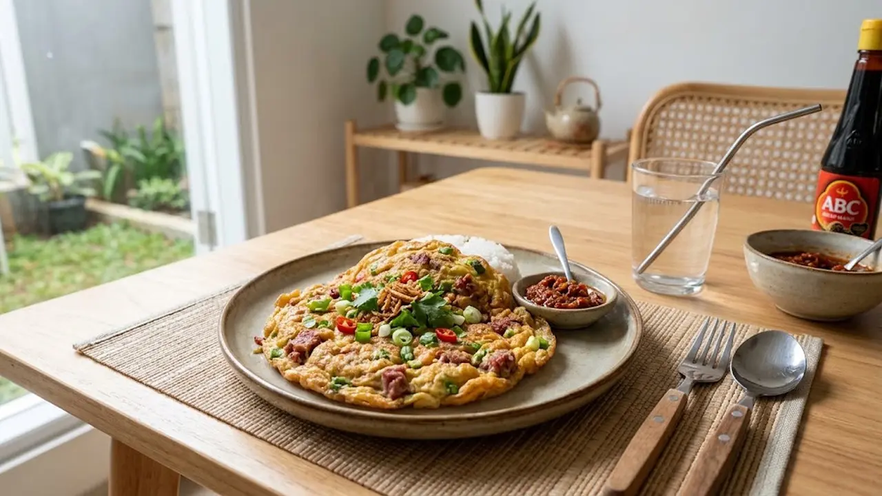 Resep Telur Dadar Kornet Praktis yang Gurih Mengembang