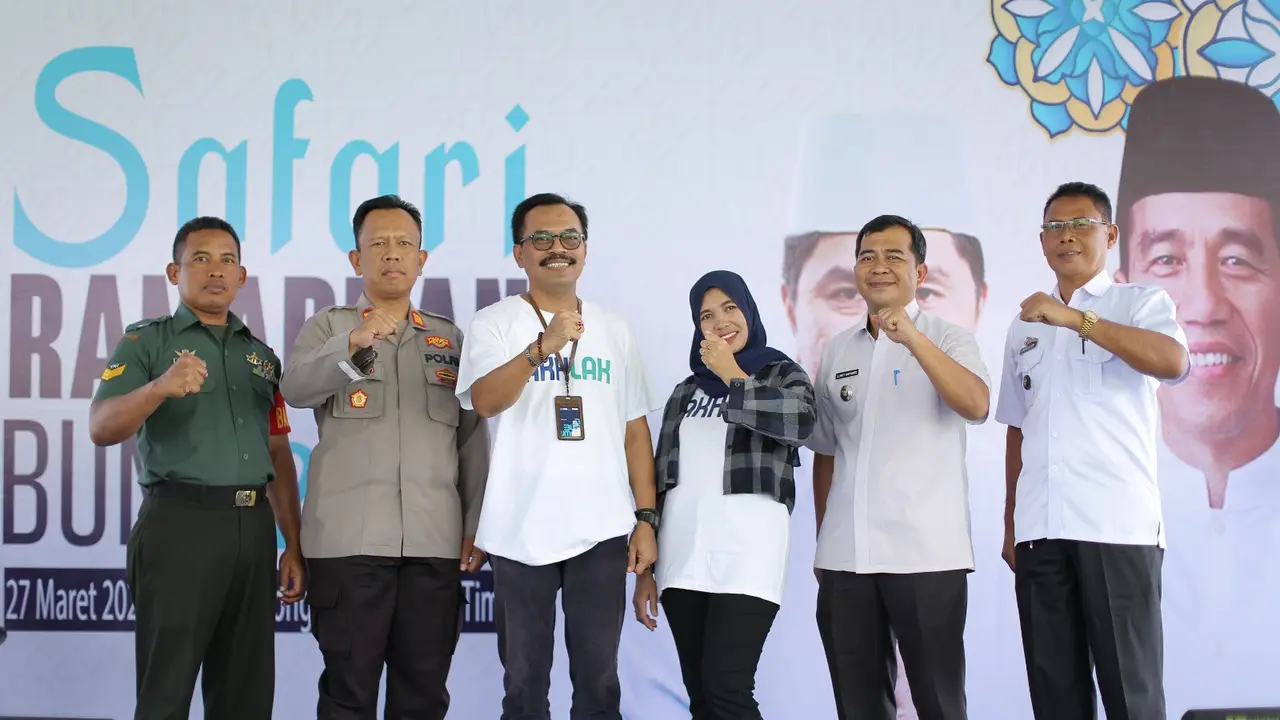 PNM bersama Kementrian BUMN menyelenggarakan  kegiatan Safari Ramadan BUMN 2024 di Lapangan Pekalongan, Lampung Timur. (Liputan6.com/ ist)