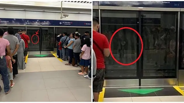 Diduga Ada Sosok Misterius di Foto Tertib Antre MRT Jakarta