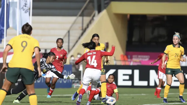 Timnas Indonesia Putri Vs Timnas Australia Putri di Piala Asia Putri 2022.