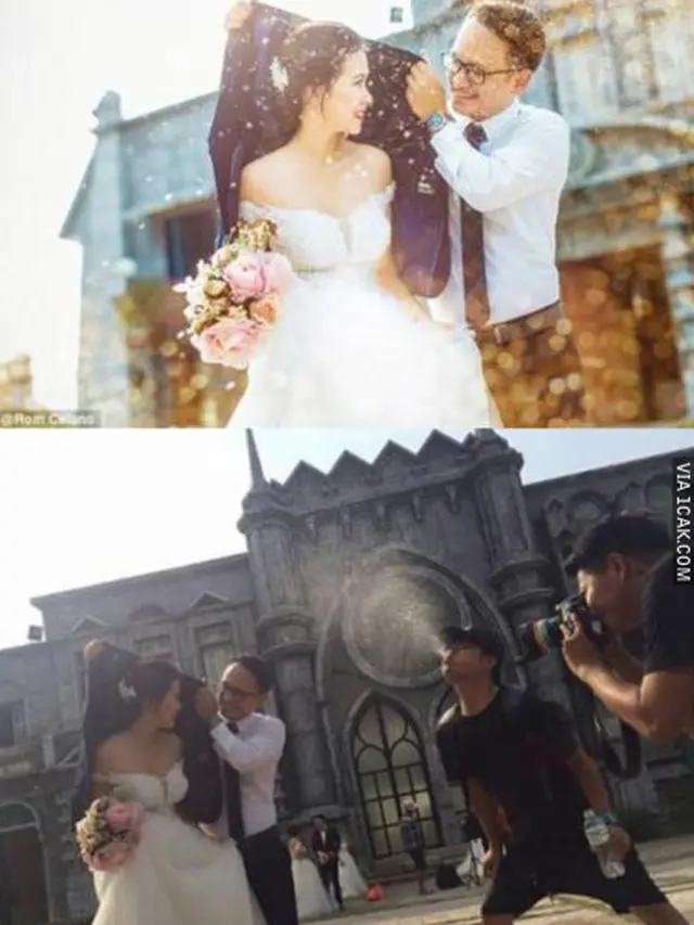 6 Potret Perjuangan Prewedding Unik Ini Bikin Elus Dada