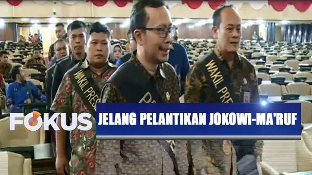 Wakil Presiden Jusuf Kalla nantinya akan duduk sendiri, di sisi kanan meja Pimpinan MPR. Sementara Jokowi-Ma'ruf Amin duduk berdampingan di sebelah kiri meja Pimpinan MPR.