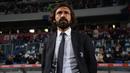 Andrea Pirlo diangkat sebagai manajer oleh mantan klubnya pada musim panas 2020. Ia telah mengklaim dua trofi dalam hanya sembilan bulan, yaitu Supercoppa Italiana dan Coppa Italia. Ia hanya bertahan selama 52 laga usai gagal meraih gelar Serie A. (AFP/ALBERTO LINGRIA)