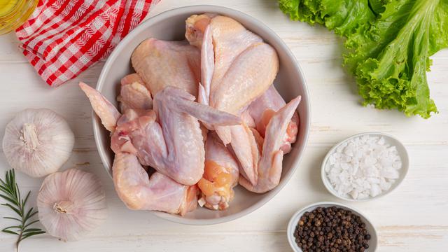 Ilustrasi daging, sayap ayam