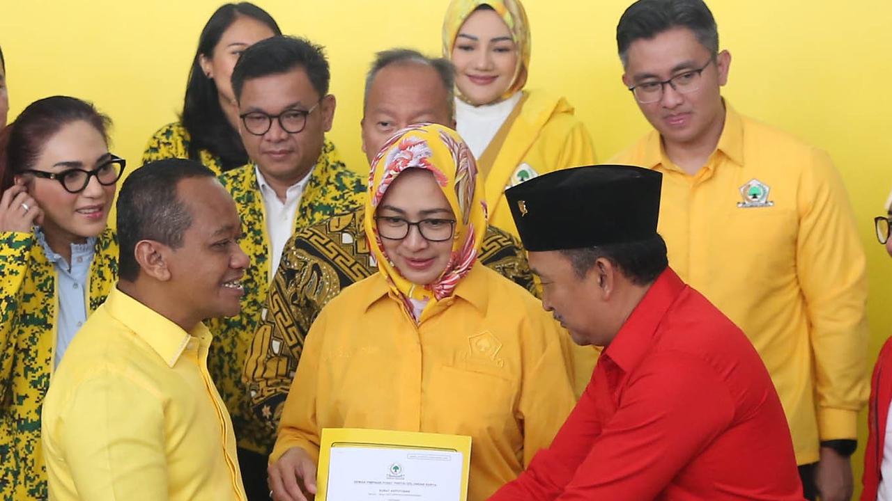 Ketum Golkar Bahlil Rekomendasi Airin Rahcmi Diany dan Ade Sumardi Maju Pilkada Banten