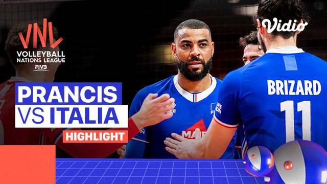Berita Video, Highlights Volleyball Nations League Putra antara Prancis Vs Italia pada Kamis (9/6/2022)